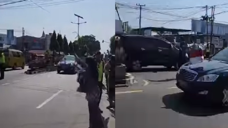 Iring-iringan Mobil Presiden Jokowi Tiba di Binjai, Disambut Warga Sepanjang Jalan