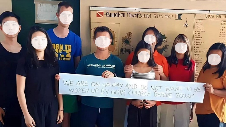 Viral Turis Asing di Bunaken Protes Suara Toa Gereja Cari Dana, Warganet Terbelah
