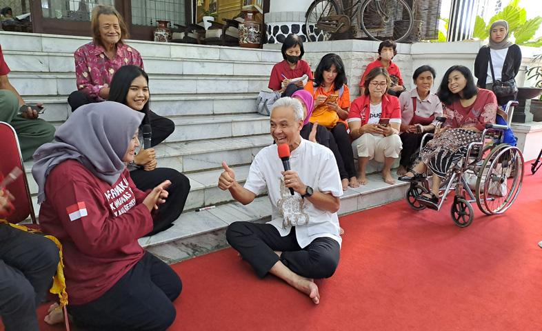  Senangnya Anak-anak Difabel Unjuk Kebolehan di Hadapan Ganjar dan Atikoh