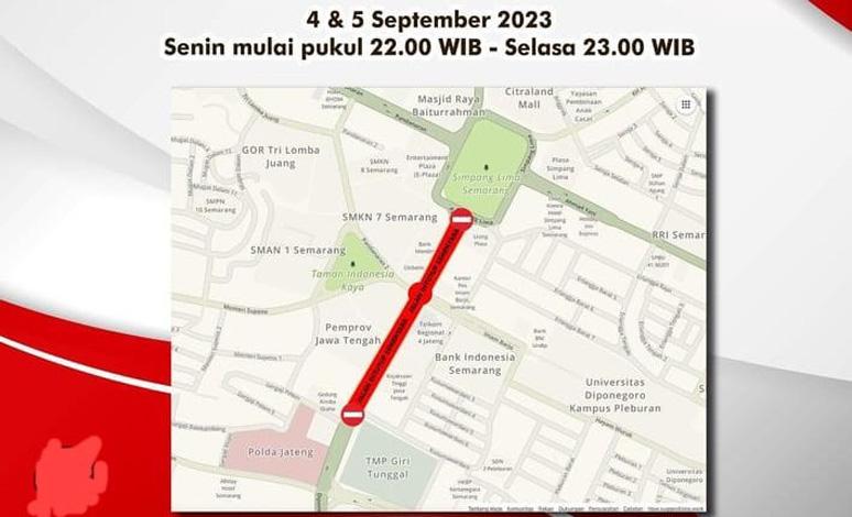  Jalan Pahlawan Ditutup untuk Pesta Rakyat Terima Kasih Jawa Tengah, Ini Alternatifnya
