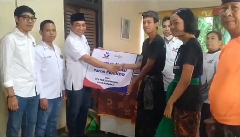 Perindo Mataram Serahkan Klaim Asuransi untuk Keluarga Korban Meninggal Kecelakaan