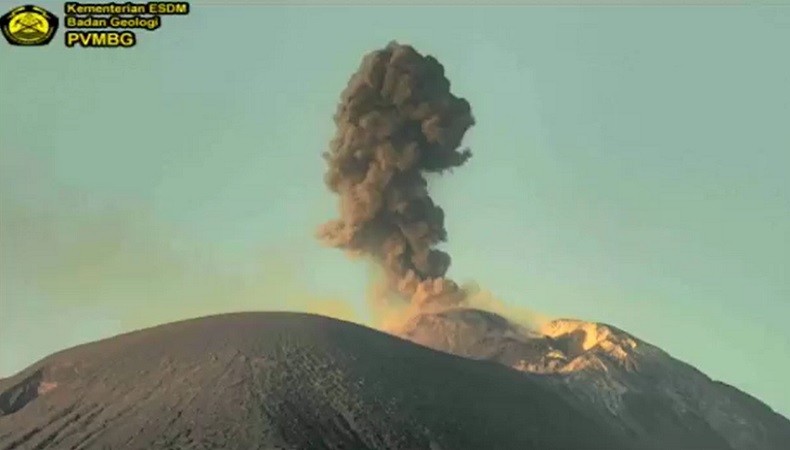Gunung Ile Lewotolok Hari Ini Erupsi 49 Kali, Radius Bahaya 2 Km dari Kawah