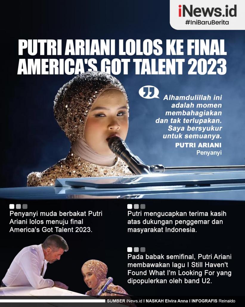 Infografis Putri Ariani Lolos ke Final America's Got Talent 2023