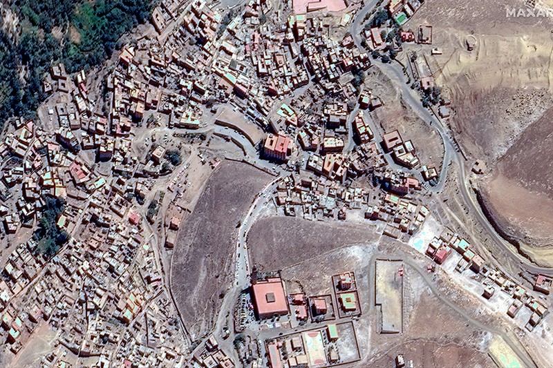 Foto dari Satelit Ratusan Bangunan Hancur akibat Gempa Dahsyat Guncang Maroko - Bagian 3