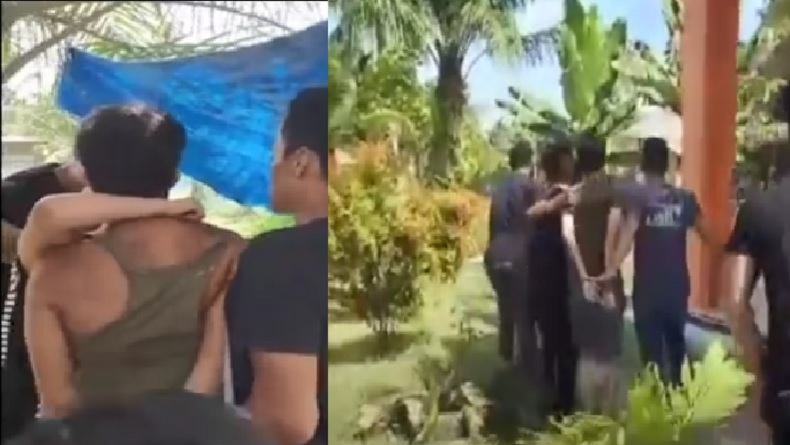 Drama Penangkapan Bandar Narkoba di Batubara, Istri Nangis Histeris Peluk Kencang Suami