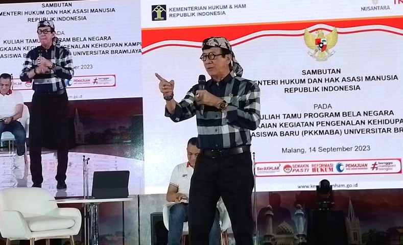 Menkumham Minta Mahasiswa Waspada Informasi Hoaks Jelang Pemilu