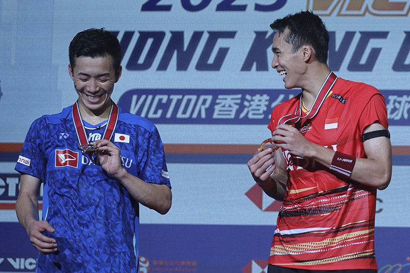 Ekspresi Jonatan Christie Juara Hong Kong Open 2023, Kenta Nishimoto Kedua - Bagian 2