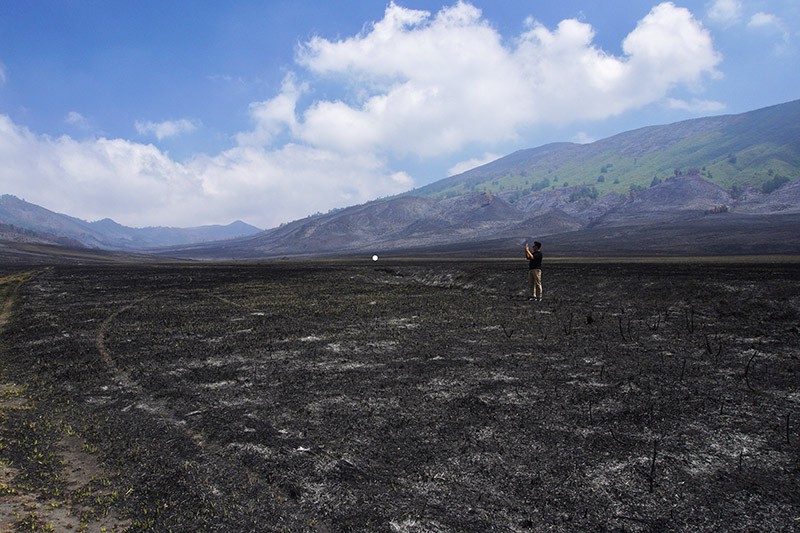 Wisata Gunung Bromo Dibuka, Pengunjung Disuguhkan Bukit Teletubbies yang Hangus - Bagian 1