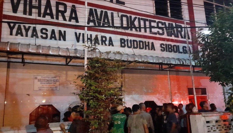 Kebakaran Vihara Avolokitesvara di Sibolga, Api Diduga dari Korsleting Listrik
