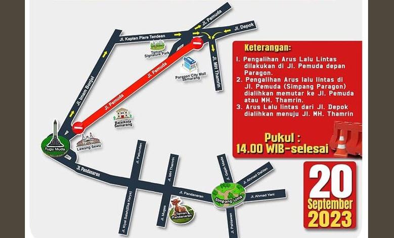  Kirab Pemilu 2024 di Kota Semarang Hari Ini, Berikut Pengalihan Arus Lalu Lintas 