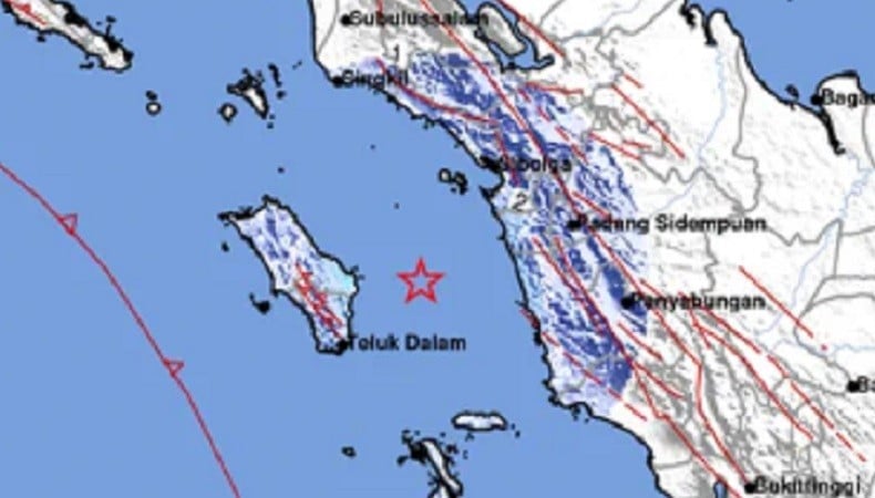 Gempa M 4,7 Guncang Nias Hari Ini Dipicu Aktivitas Subduksi