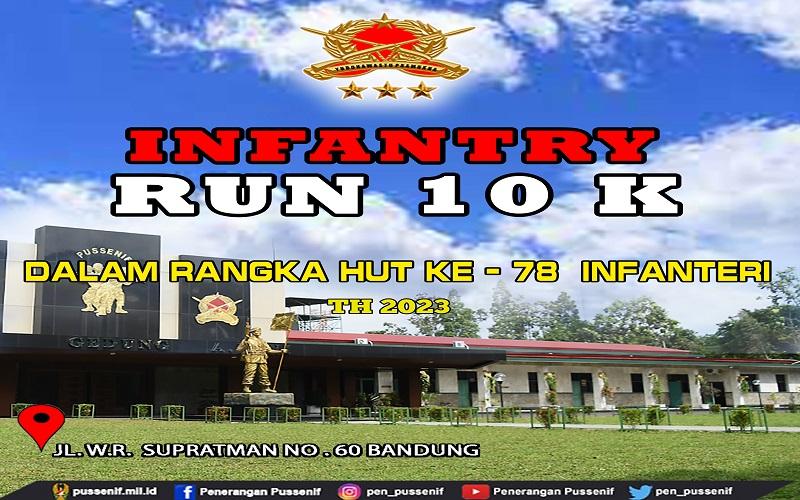 HUT ke-78 Infanteri, Pussenif Gelar Lomba Lari 10 K dan Sosiodrama Antar-SMA se-Kota Bandung