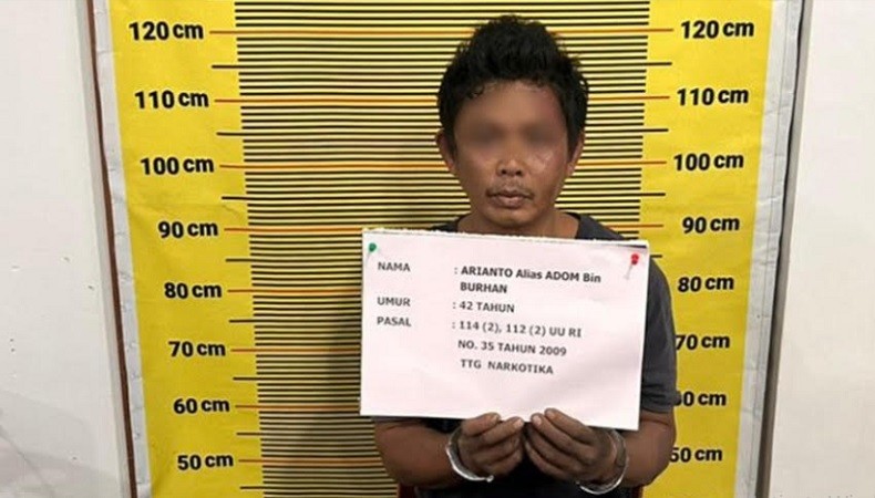 DPO Kasus Narkotika di Merangin Ditangkap Sembunyi dalam Perkebunan Karet