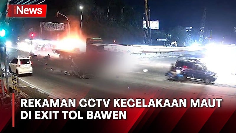 Detik Detik Kecelakaan Di Tol Bawen Terekam Cctv Truk Hantam 13 Kendaraan Di Lampu Merah 8284