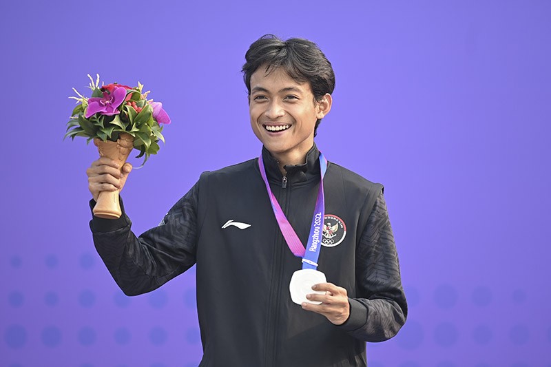 Senyum Atlet Skateboard Indonesia Raih Medali Perak Asian Games 2022 - Bagian 2