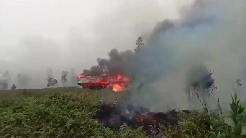 Kebakaran Lahan di Palangka Raya Merembet ke Permukiman, 1 Rumah Gosong Jadi Arang