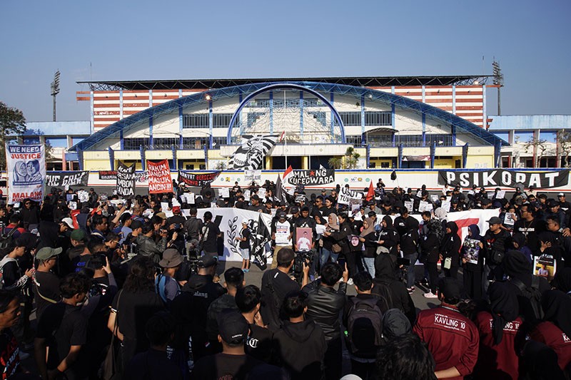 Aksi Peringatan Satu Tahun Tragedi Kanjuruhan