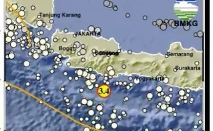 Gempa Pangandaran Terkini M 3,4, Pusat di Laut Kedalaman 10 Km