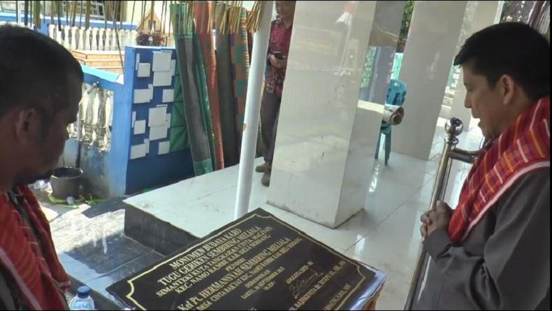 Bacaleg Partai Perindo Sumut Hadiri Peresmian Tugu Geriten Sembiring Meliala di Deliserdang