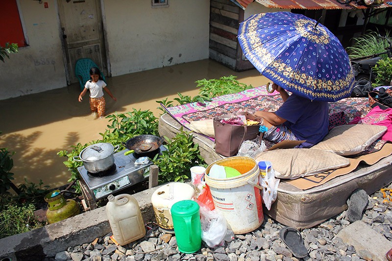 Curah Hujan Tinggi di Kota Medan, Rumah Warga Banjir - Bagian 1