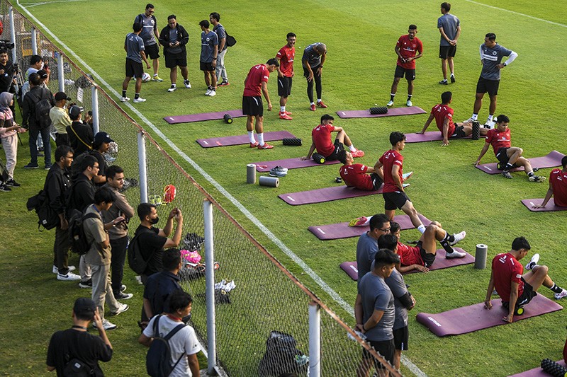Melihat Latihan Timnas Indonesia Jelang Melawan Brunei Darussalam - Bagian 2