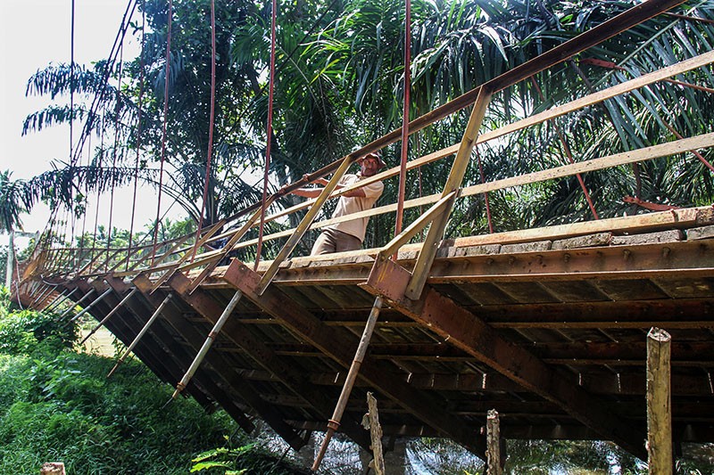 Jembatan Gantung Penghubung 6 Kecamatan di Aceh Utara Ambruk - Bagian 3