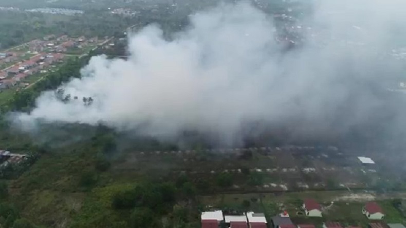 Meski Diguyur Hujan, Kebakaran Lahan Masih Terjadi di Palangka Raya