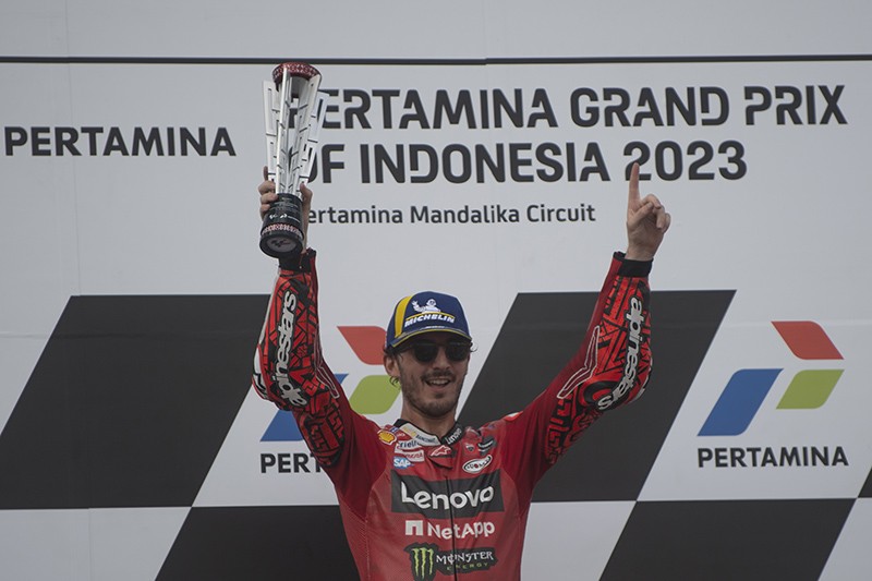 Foto-Foto Pembalap Ducati Francesco Bagnaia Juara MotoGP Mandalika - Bagian 3