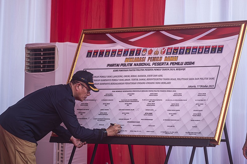 Deklarasi Pemilu Damai Partai Politik Peserta Pemilu 2024 - Bagian 2