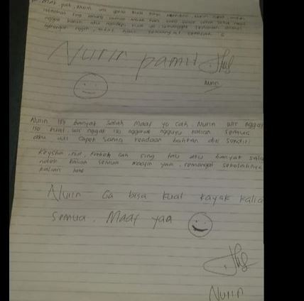 Merinding, Ini Isi Surat Siswi SMK Blitar yang Tewas Tabrakkan Diri ke KA Gajayana