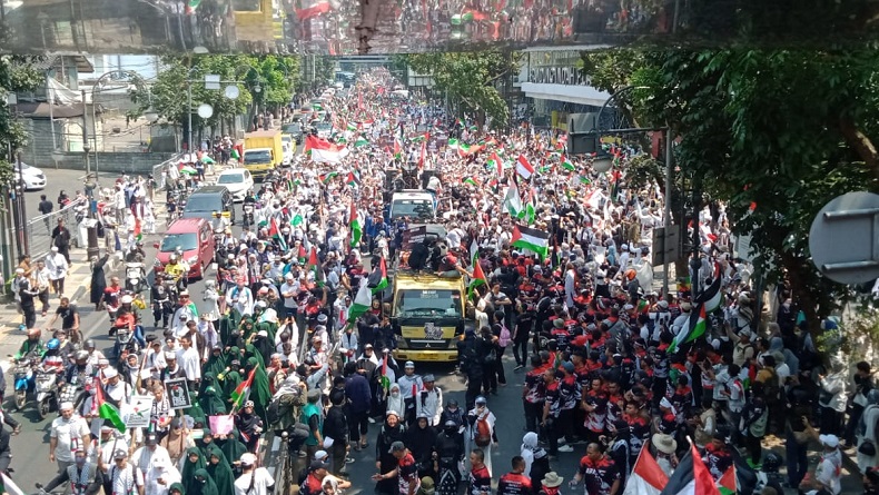Ini 5 Poin Pernyataan Sikap Aksi Bela Palestina di Kota Bandung