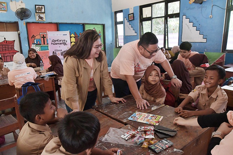 Tingkatkan Literasi Kesehatan Anak di Cikarang, Erha As.U.Wsh bersama WishFriend Gelar Berkarya Bercerita - Bagian 2
