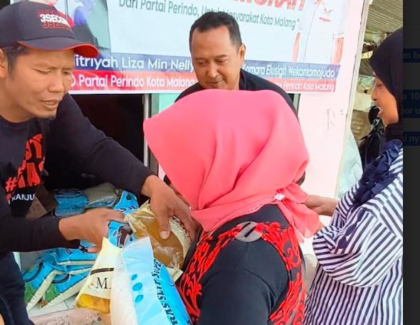 Pasar Sembako Murah Partai Perindo Kota Malang Ludes Diserbu Warga 