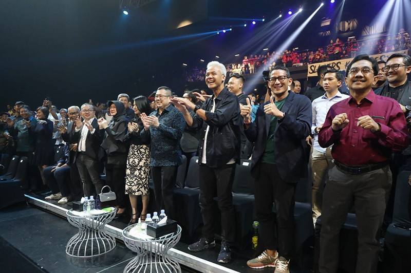 Momen Hary Tanoe, Ganjar Pranowo dan Sandiaga Uno Malam Mingguan di Kilau Raya MNCTV 32 - Bagian 1