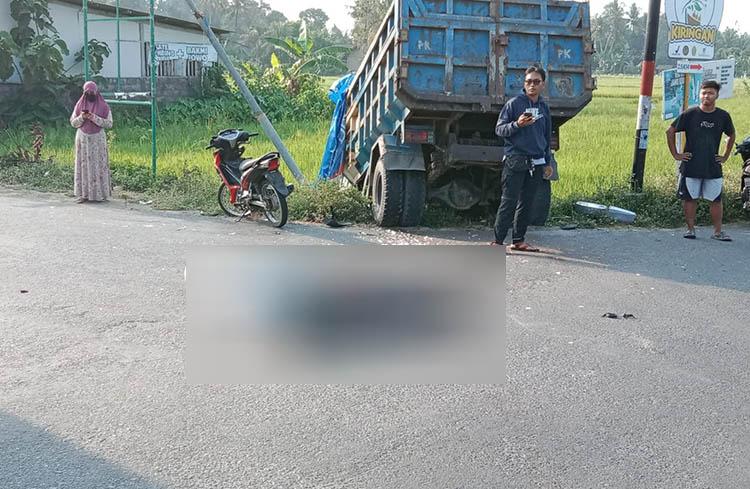 Kecelakaan di Bantul Hari ini, 2 Bocah Boncengan Motor Luka Parah Tertabrak Truk