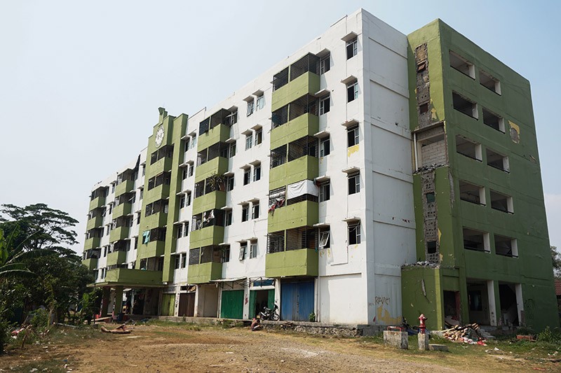 Suasana Rusun Marunda Blok C Kosong Ditinggal Penghuni karena Bangunan Tak Layak - Bagian 3