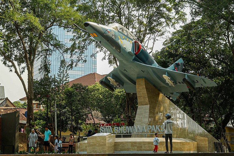 Gagahnya Pesawat Tempur A-4 Skyhawk Mejeng di Monumen Swa Bhuawana Paksa  - Bagian 3