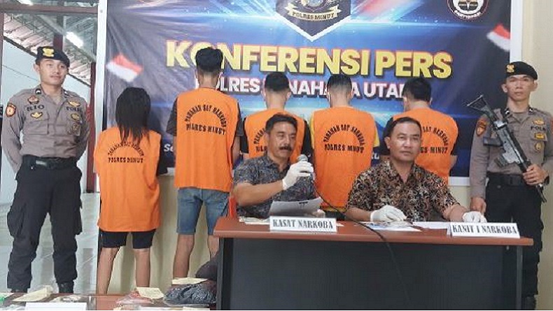Polisi Ungkap 5 Kasus Peredaran Obat Keras di Minut, 5 Orang Ditangkap