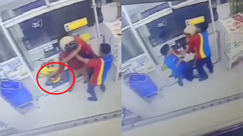Viral 2 Pegawai Minimarket Duel dengan Perampok Bersenpi, Pelaku Akhirnya Keok Dihajar 