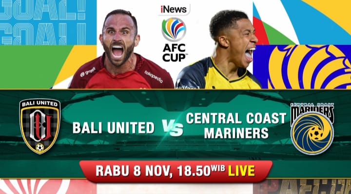 Bali United Vs Central Coast di AFC Cup 2023 Malam ini, LIVE iNews