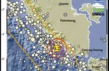 Gempa Terkini M 4,2 Guncang Kaur Bengkulu Kedalaman 20 Km