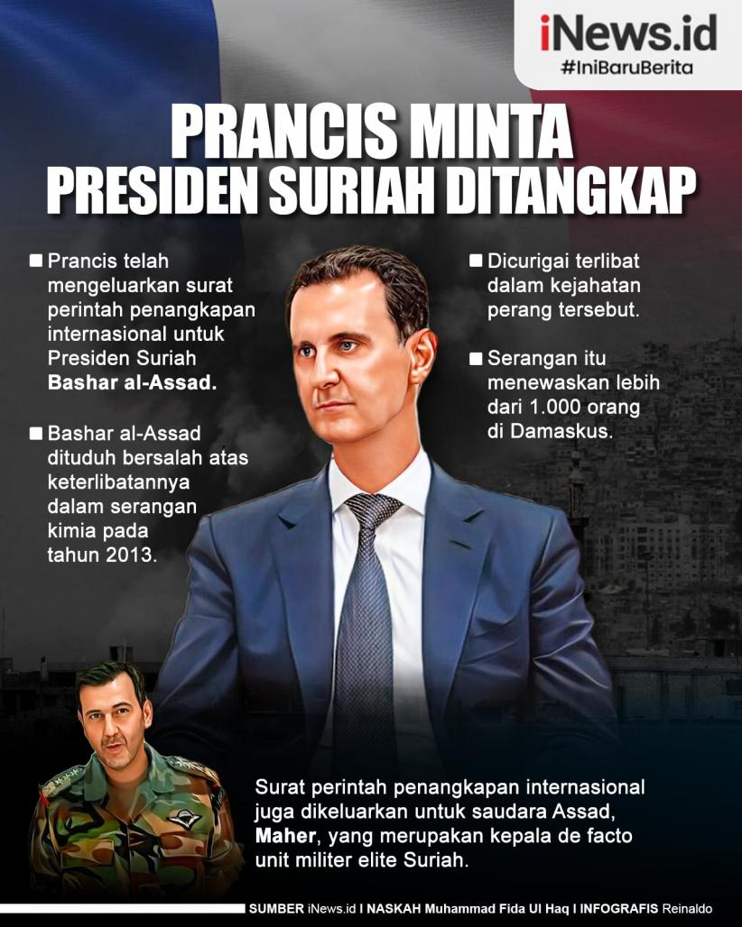 Infografis Prancis Minta Presiden Suriah Ditangkap