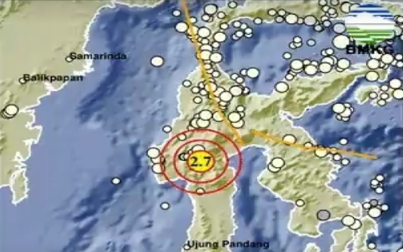 Gempa Bumi Terkini Magnitudo 2,7 Guncang Tana Toraja Sulsel