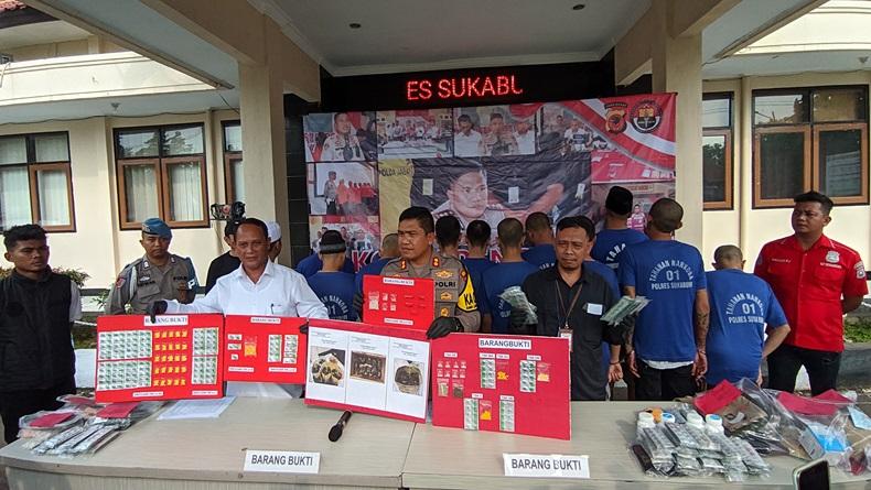 20 Pengedar Narkoba Ditangkap Polisi di Sukabumi, Terancam Hukuman Seumur Hidup
