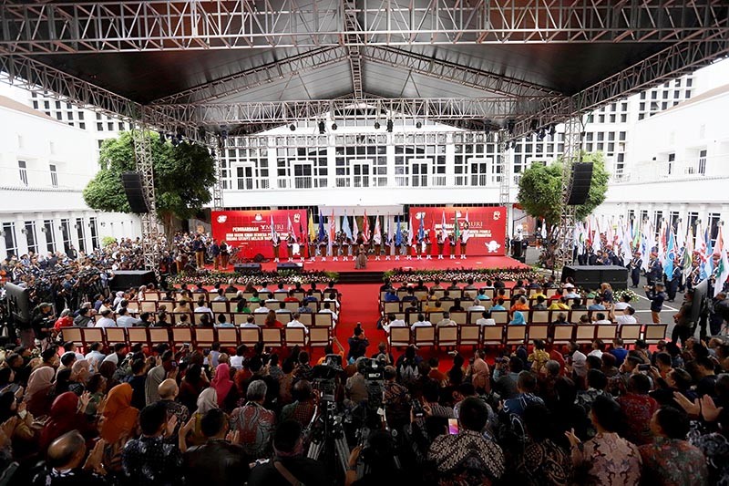 3 Pasangan Capres-Cawapres dan 18 Parpol Peserta Pemilu Deklarasi Kampanye Damai - Bagian 4