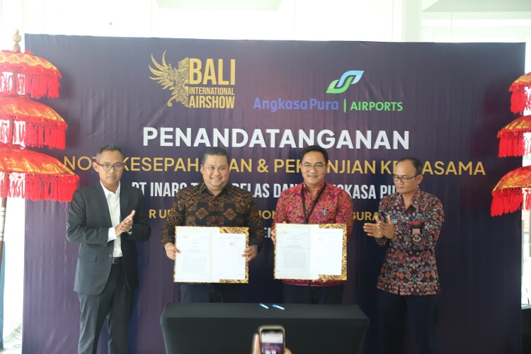 Persiapkan Bali International Airshow, PT Inaro Tujuh Belas Teken Kerja Sama dengan Angkasa Pura I 