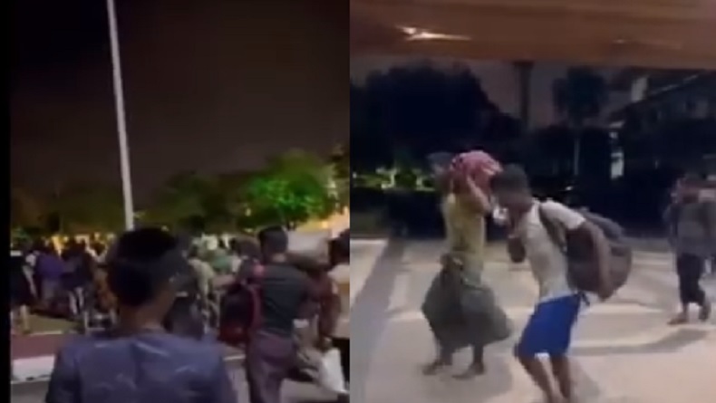 Viral Aksi Penolakan Warga Antar Etnis Rohingya ke Kantor Gubernur Aceh