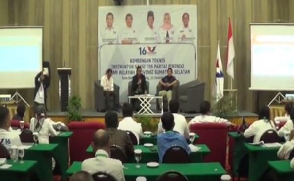 Jelang Pemilu 2024, DPW Partai Perindo Sumsel Gelar Bimtek Instruktur Saksi TPS