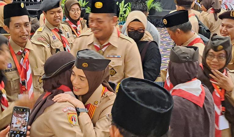 Tangis Haru Siti Atikoh Ganjar Pecah Saat Musda Pramuka Kwartir Daerah