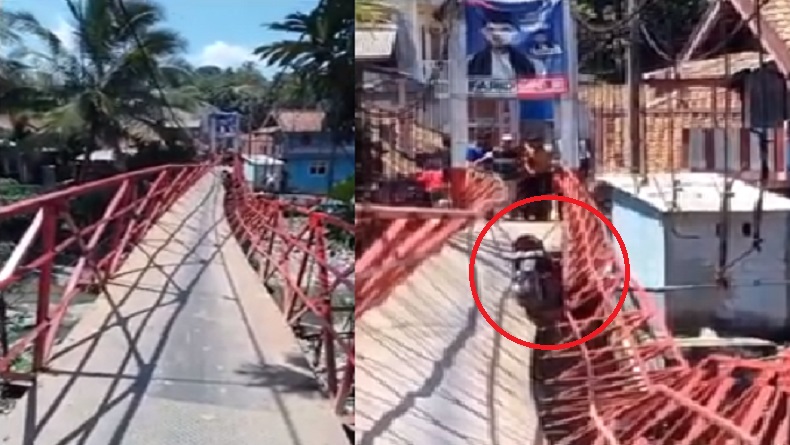 Tali Jembatan Gantung Putus di Lebak Banten, 2 Siswi Terluka hingga Nyaris Jatuh ke Sungai